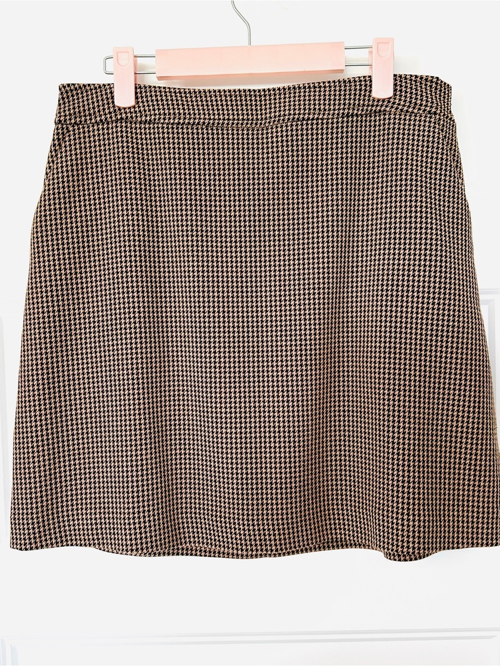 Houndstooth Mini Skirt - Brown/Black